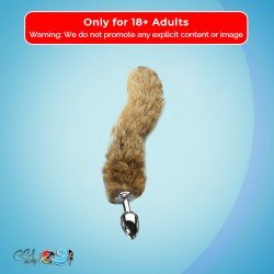 Fox Tail Brown Plated Metal Anal Plugs AD-020