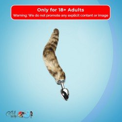 Fox Tail Brown Plated Metal Anal Plugs AD-020