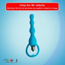 BLUE SILICONE ANAL VIBRATOR AD-029