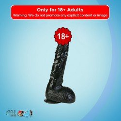 8 inch Black Realistic Non Vibrator With Suction Cup RSNV-018