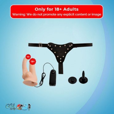 Baile Vibrating Strap-on Double Dildo with Realistic Balls SO-034